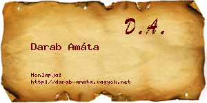 Darab Amáta névjegykártya